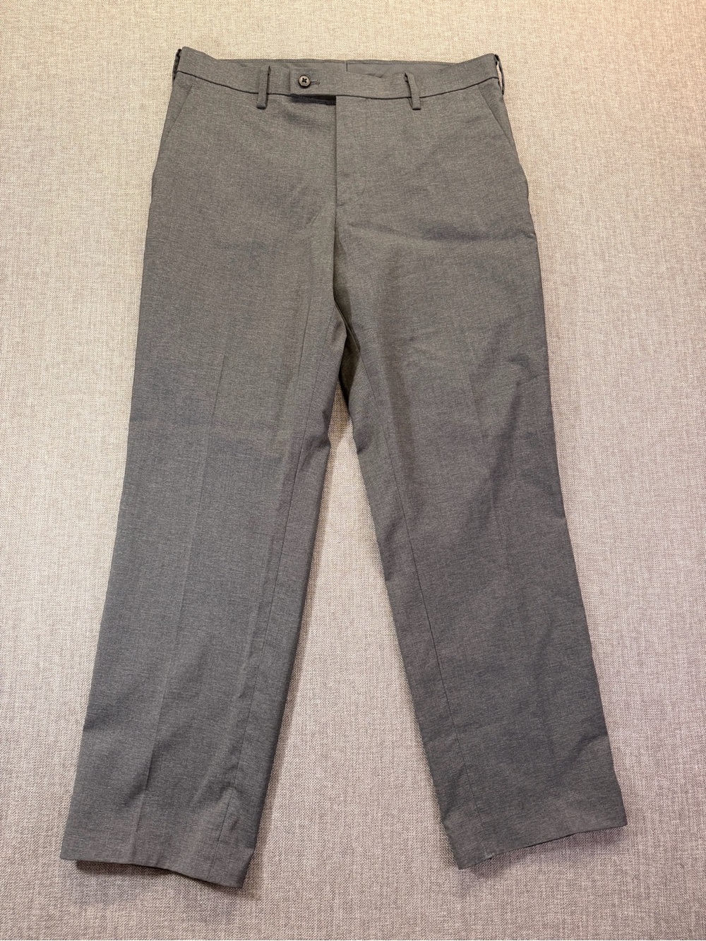 Classic Straight-Leg Dress Pants in Charcoal Gray Size 31X34(altered)